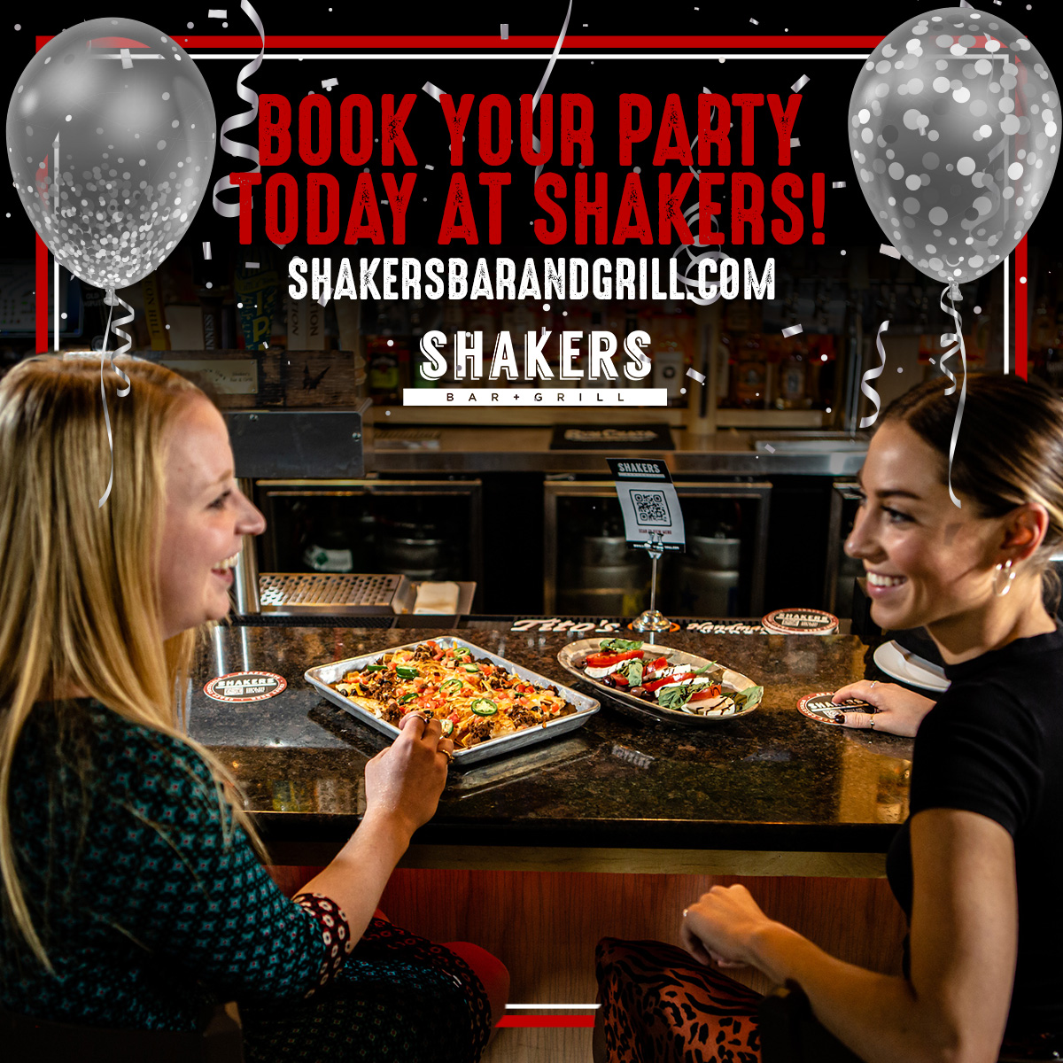 Book Your Party Today at Shakers